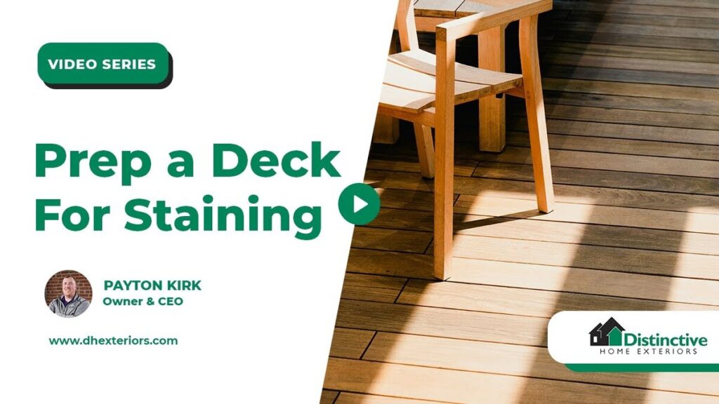 prep a deck for staining